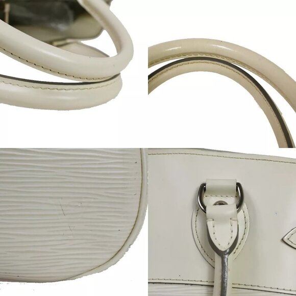 LOUIS VUITTON LV Logo Passy PM Hand Bag Epi Leather Ivoire - Picture 9 of 16